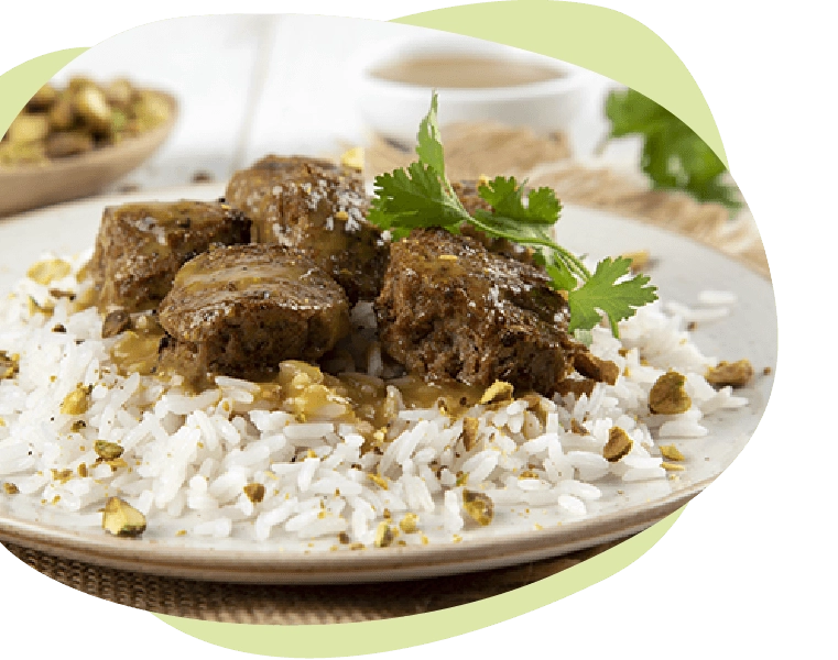albondigas veggie con arroz