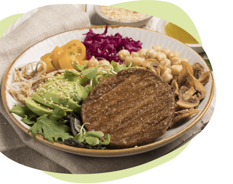 burger bowl con veggie burger