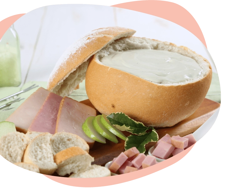fondue de queso con jamon