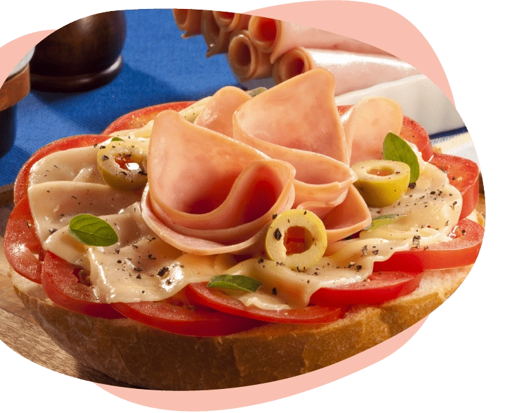 pan con tomate y jamon de cerdo