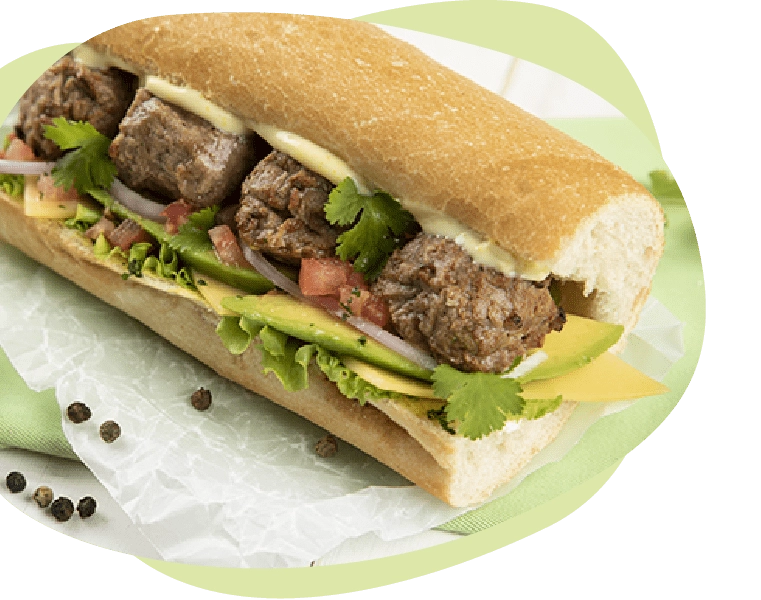 sandwich de albondigas veggie