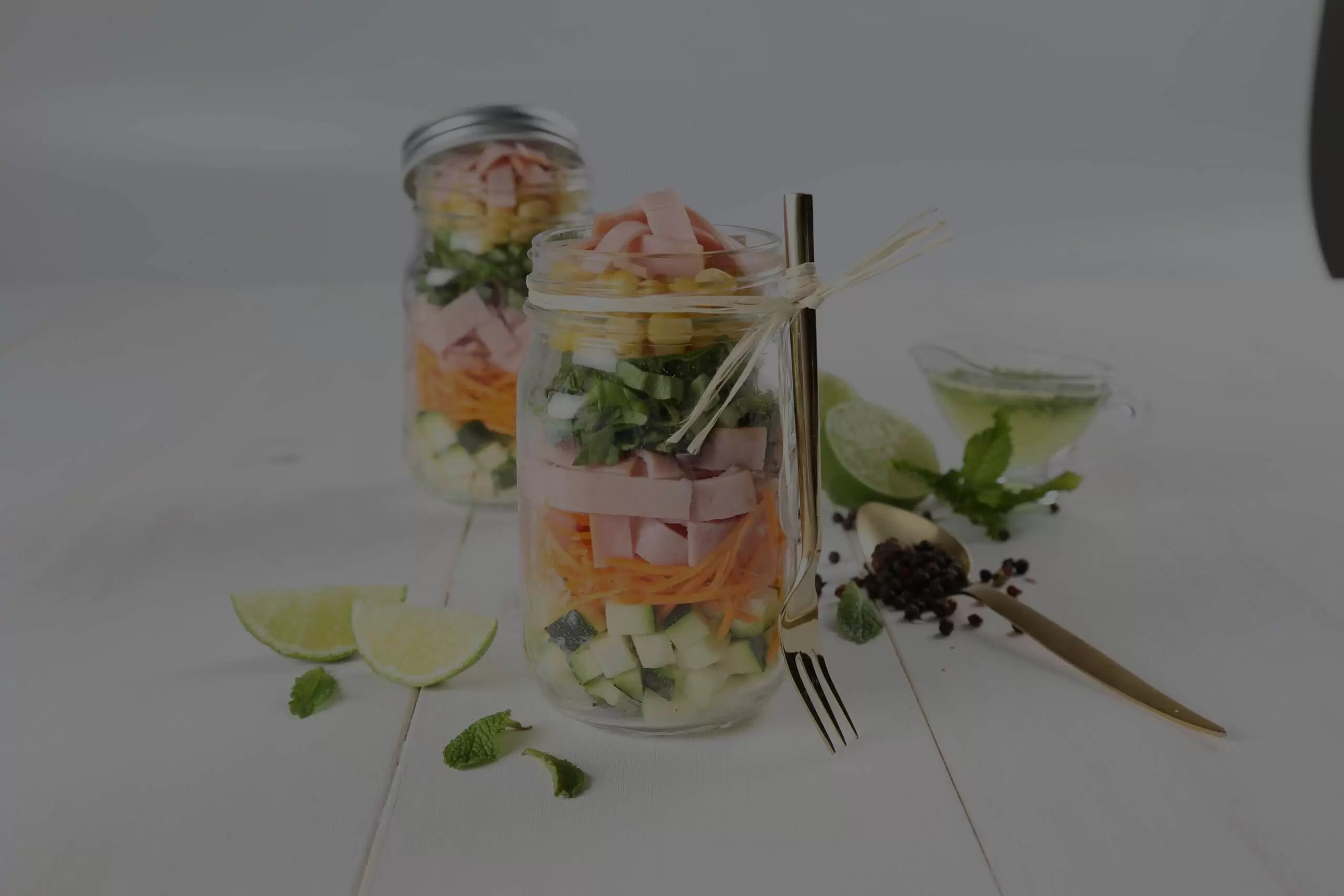 ensalada en frasco