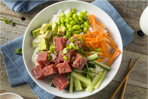 Poke bowl, en recetas saludables pietrán