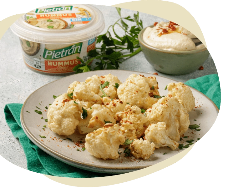 hummus con bocaditos de coliflor 1