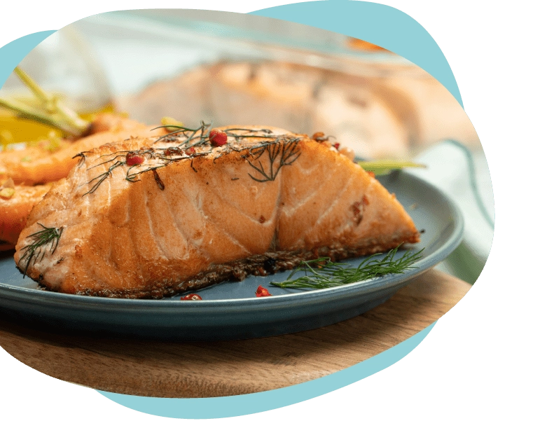 interna salmon con zanahorias glaseadas