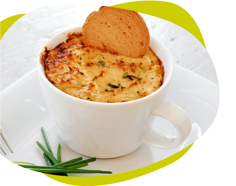 souffle con veggie desmechado